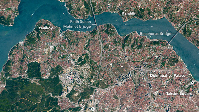 NASA İstanbul’un Uzaydan Çekilen Fotoğraflarını Yayınladı