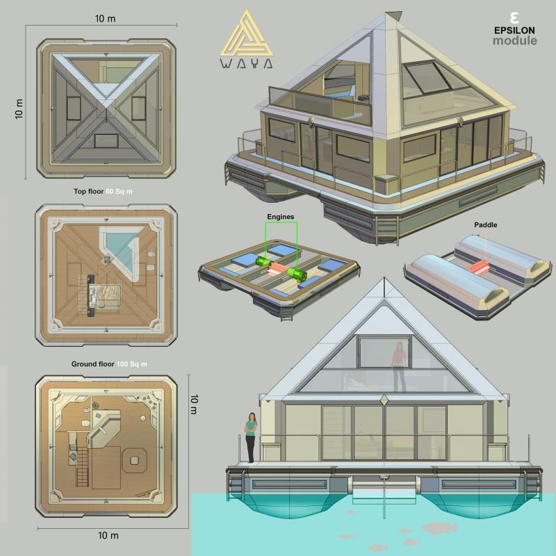 Yüzen piramit şehir kendi yiyeceğini, suyunu ve elektriğini üretiyor