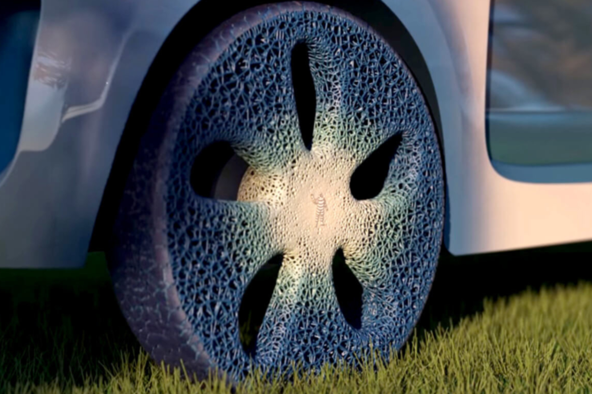 Michelin’in havasız, geri dönüşümlü, 3d baskılı, organik araç lastiği hem tekerlek hem de lastik